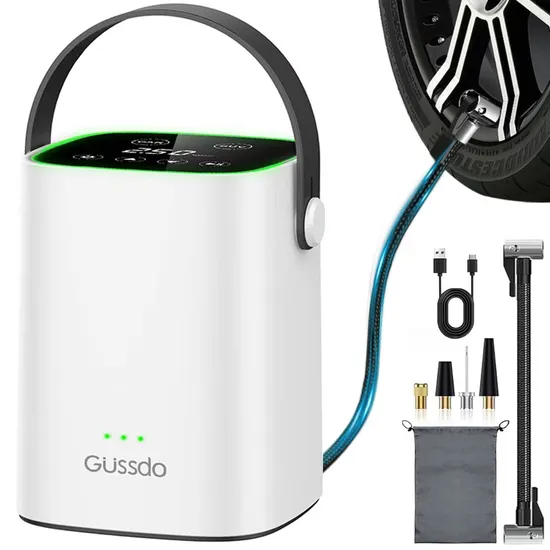 Car Mini Smart Tire Inflator Air Pump Rechargeable 2500mAh Car Tire Inflator Digital for Car Bicycle 