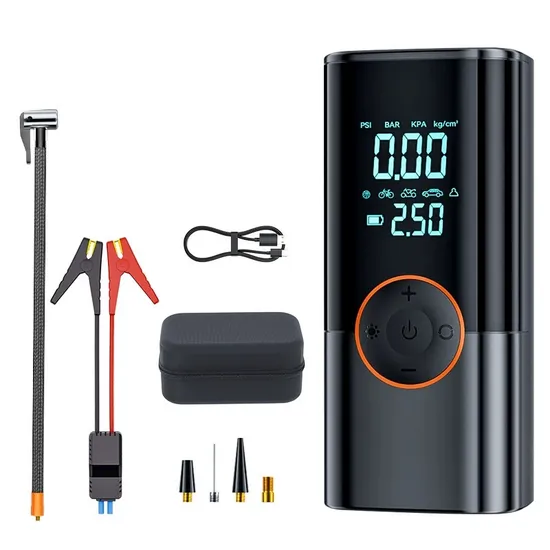 1000A Car Jump Starter Power Bank with EVA Bag 6000mAh Smart Clamp Car Jump Starter with Tire Air Pump 