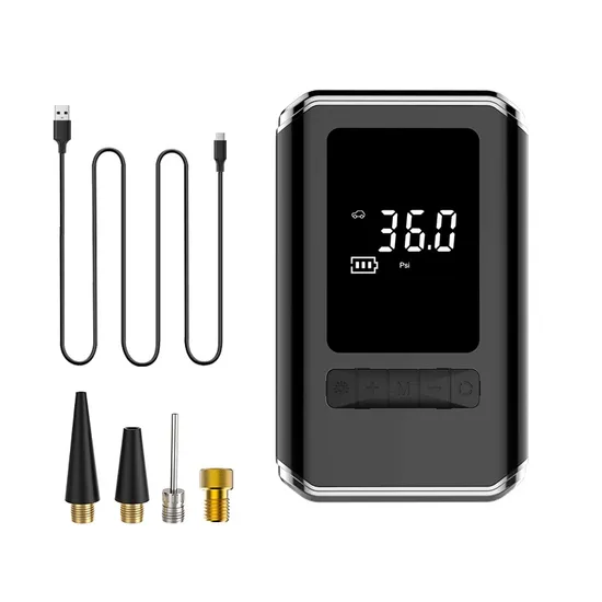 150psi Small Portable Car Bicycle Tire Inflator Vehicle Air Compressor Pump 4000mAh Electric Ball Air Inflator Pump 