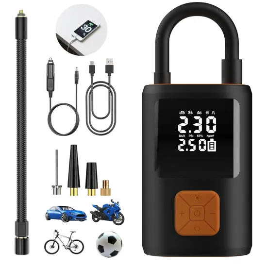 Mini Car Air Compressor 12V Portable Tire Inflator 150psi Bike Ball Motorcycle Pump Portable Air Compressor for Car Bike 