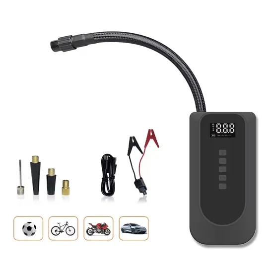 12V Car Battery Jump Starter Portable Wireless 150psi Car Air Pump Rechargeable Tire Inflator Digital Display Tyre Pump Air Compressor 