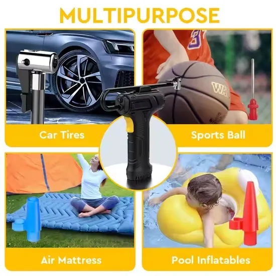 Smart Digital Tire Inflator with USB Rechargeable Battery, Cordless Air Pump for Car/Motorcycle/Bicycle 