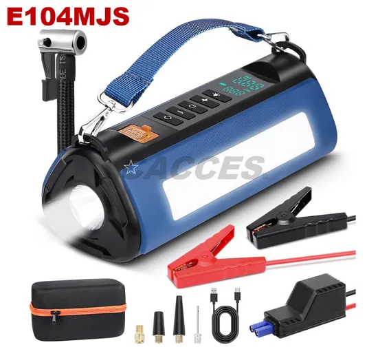 Tire Inflator Portable Air Compressor, Car Jump Starter, 150psi Portable Cordless Air Pump Digital Car Pump W/ Outdoor Lamp for Car Tyre, Bike, Motorcycle, Ball 