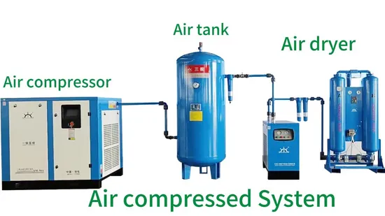 Portable Air Compressor with Air Tank 7.5kw 10HP All in One High Efficiency Smart Silent Screw Air Compressor 