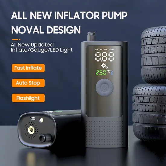 Tire Inflator Pump Electric Cordless Portable Friendly Use for Woman 