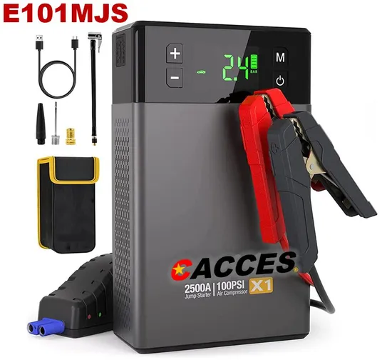 Portable Car Jump Starter w/Air Compressor,150PSI 900A 13000mAh Battery Booster Pack(7.0 Gas/3.0L Diesel)Digital Tire Inflator,Battery Charger Power Wheel Pump 