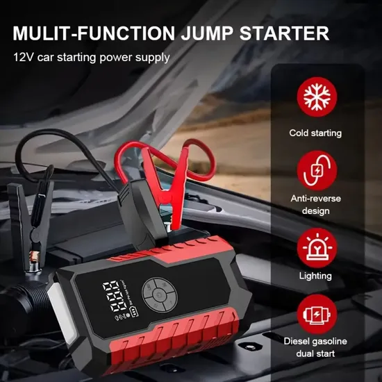 12V Portable Car Air Pump Rechargeable Car Battery Jump Starter 150psi Wireless Tyre Pump Air Compressor Electrical Tire Inflator 
