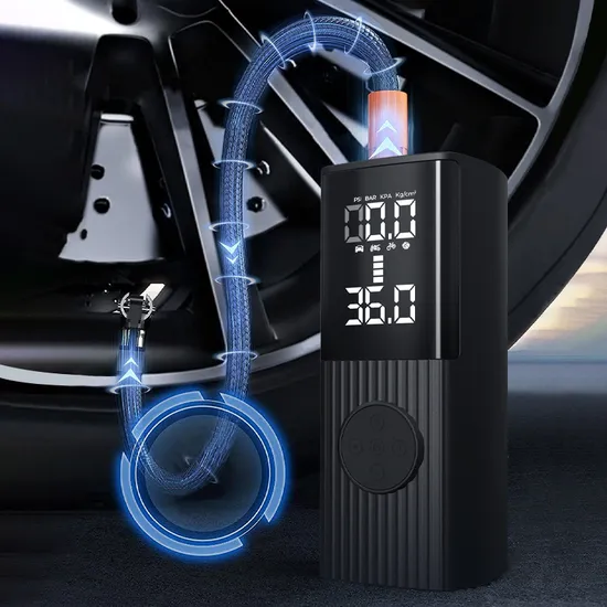 Portable Mini Car Air Pump 150psi Wireless Electric Air Compressor LED Light Power Bank Tire Inflator 